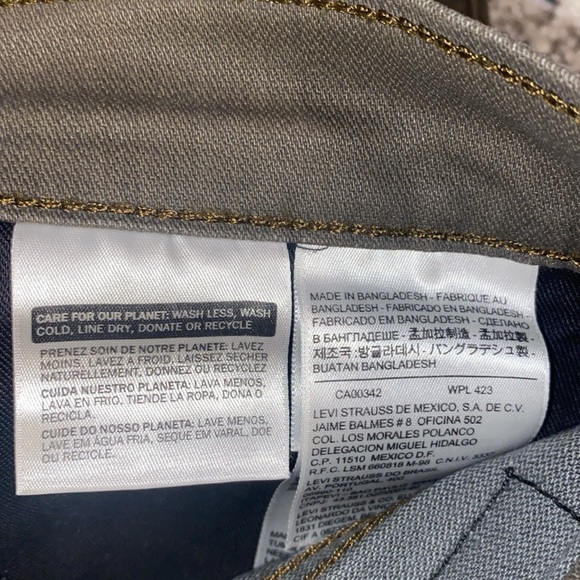 Olive green Levi's men's jeans - Picture 4 of 4